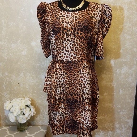 FOREVER 21 ANIMAL PRINT DRESS SZ L♡ - Picture 2 of 5